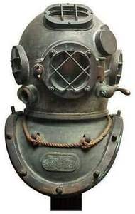 Serre-livre nautique Marine plongée plongeurs casque solide cuivre et laiton casque à collectionner nautique Antique cadeau casque divin - Product Image 5