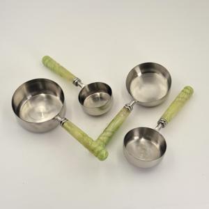 Factory Eco Friendly Stainless Steel 4 Piece <b>Measuring</b> <b>Cups</b> and Spoons Set with Resin Handle <b>for</b> Kitchen <b>Baking</b> Cooking - Product Image 2