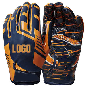 Gants récepteurs de football américain personnalisables de haute qualité Matériau en cuir haut de gamme Faible quantité acceptée - Product Image 1