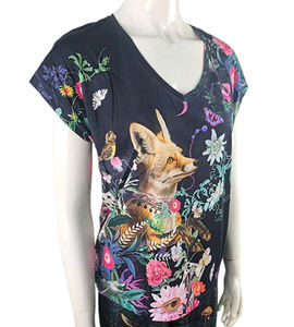 100% algodón Jersey único 180 GSM camisetas transpirables con cuello en V para mujer diseño personalizado logotipo impreso Digital proveedor BD sin mangas - Product Image 2