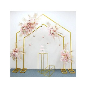 Handmade Iron <b>Gold</b> Color <b>Backdrop</b> Designer Triangle Design <b>Backdrop</b> For Wedding And Event Usage <b>Backdrop</b> - Product Image 6
