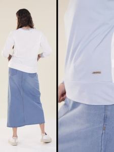 T-shirt décontracté de sport doux et confortable de qualité pour femmes dernière conception avec propre logo pour l'été-couleur de bloc à bas prix - Product Image 6