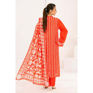 Conjunto de 3 piezas WNS-52028: Vestido pakistaní Salwar Kameez de algodón Khaddar estampado, sin arrugas, de corte holgado, para festivales, con Dupatta india. - Product Image 6