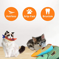 Jouets sonores interactifs pour chats de haute qualité, vente en gros par le fabricant, jouets pour animaux de compagnie en forme de poisson Saury qui couinent