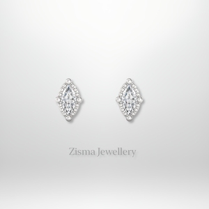 Luxury Marquise Diamond Milgrain Earrings 14K 18K Solid Gold Piercing Jewelry Real Lab Grown and Natural Diamonds IGI Certified - Product Image 1