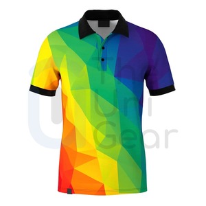 Vêtements de sport de golf pour hommes et femmes, en tissu polyester tricoté, sur mesure, à 2 boutons, décontractés, respirants, vente en gros - Product Image 5