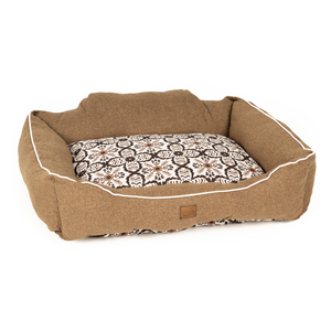 High Quality Bruno Pet <b>Beds</b> European Style PINCHED EDGE Coral <b>Dog</b> <b>Bed</b> Removable Tufted Cover Floral Pattern Washable Memory Foam - Product Image 5