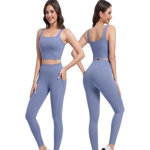 Nouveau femmes grande taille 2 pièces vêtements de sport taille haute bout à bout gymnastique entraînement Yoga Legging respirant Shorts couleur unie avant - Product Image 3