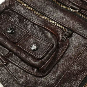 Chaleco de cuero informal para hombre de calidad Listo para el invierno 100% Cuero Buena tela para uso en exteriores Precio razonable - Product Image 6