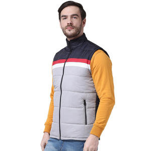 2024 mejor chaleco acolchado ligero para hombres entrenamiento de secado rápido carcasa de nailon tela de poliéster ajustable invierno cálido algodón transpirable - Product Image 1