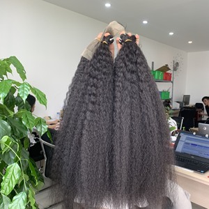 Extensiones de cabello de trama recta rizada de lujo Paquetes de cabello humano crudo vietnamita Color negro natural Precio al por mayor - Product Image 4