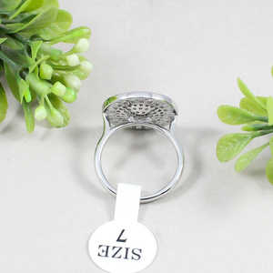 Princess Cut Cubic Zirconia 925 Anillo de plata esterlina 14K Metal Pureza Rodio y chapado en oro para bodas - Product Image 1