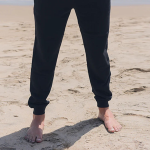 Pantalons de survêtement en molleton français pour homme, 100% coton biologique de luxe, pré-rétréci, certifié GOTS, coupe ajustée confortable - Product Image 5