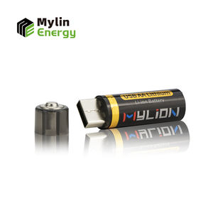 แบตเตอรี่ลิเธียมไอออนแบบชาร์จไฟได้ผ่านพอร์ต USB รุ่น 14500 ความจุ 1000mAh 3.7V ขนาด AA สำหรับไฟฉายและอุปกรณ์อิเล็กทรอนิกส์ - Product Image 1