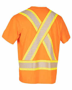 Custom Logo Polyester <b>Moisture</b> <b>Wicking</b> Workwear <b>Shirts</b> Hi Vis Reflective Tapes Summer O-neck Loose Fit Safety <b>T</b>-<b>shirts</b> - Product Image 3