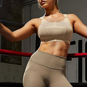 Ropa Deportiva Transpirable y Ecológica con Logotipo Frontal Simple Personalizado, Sujetador Deportivo para Mujer, Spandex y Poliéster, MOQ Bajo - Product Image 6