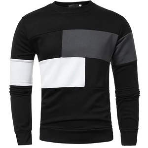 Sweat-shirt pour homme à manches longues, décontracté, élégant, uni, teinture unie, 100% coton, polaire, logo personnalisable, respirant, pull-over - Product Image 1