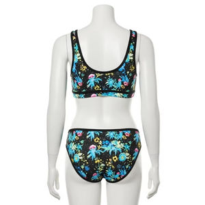 Traje de baño deportivo de algodón respetuoso con el medio ambiente, estampado Digital, tela elástica suave transpirable, traje de baño de secado rápido para mujer, ropa de playa - Product Image 5