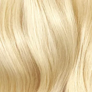 Extensions de cheveux humains Remy européens à clipser, ondulés # 60 mèches de cheveux vierges blond platine doux - Product Image 2