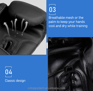 Meilleure vente Gants de boxe professionnels en cuir avec logo personnalisé 12oz 10oz 16oz sac lourd entraînement à lacets évacuation de l'humidité - Product Image 2