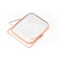 Miroir de maquillage rectangulaire de bureau, rotatif à 360 degrés, pliable et portable, pour chambre à coucher, salle de bain, dressing