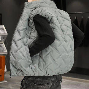 Winter Warm Mens Vest <b>Jacket</b> <b>Sleeveless</b> <b>Jackets</b> Male Autumn Casual Stand Collar Waistcoat Men Solid Vests Outwear Plus Size - Product Image 4