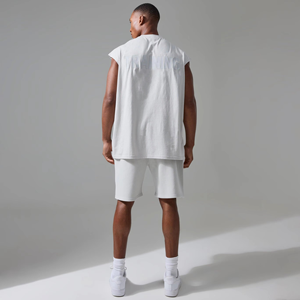 T-shirt personnalisé vierge sérigraphié Fabricant de t-shirts Streetwear Vintage oversize en coton Débardeurs pour hommes T-shirt sans manches coupe carrée - Product Image 4