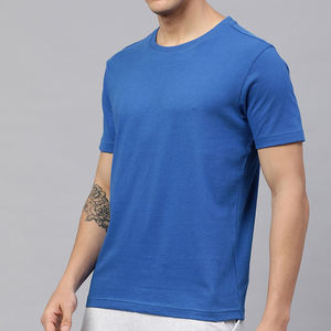 Meilleure vente 100% coton hommes T-Shirt taille personnalisée nouveau à la mode à manches courtes vêtements d'été avec col rond solide motif hommes T-Shirt - Product Image 3