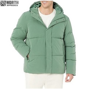 Doudoune matelassée de haute qualité pour hommes avec logo personnalisé, chaude et épaisse veste de randonnée d'hiver avec veste d'hiver rembourrée en forme de canard - Product Image 1