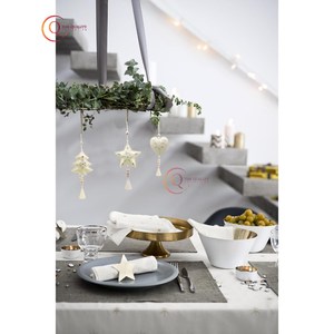 Incroyable mini cloches en métal vintage en forme de coeur, faites à la main, fantaisie, couleur blanche, clochettes de Noël pour la maison, la décoration d'hôtel en bonne vente - Product Image 4