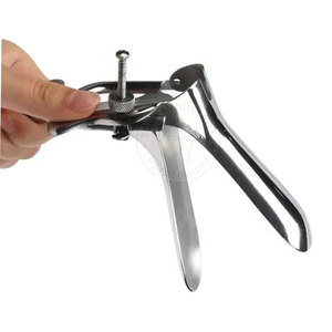 Spéculum vaginal à usage unique avec prise en main confortable et bouts arrondis Spéculum vaginal réutilisable en acier inoxydable avec vis réglable - Product Image 2