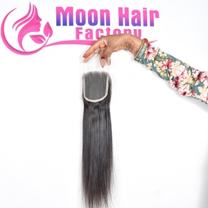100% nouveau meilleur produit de valeur de qualité Look naturel doux fermeture de cheveux humains indiens droite pour les femmes Salon fête ou usage quotidien - Product Image 4