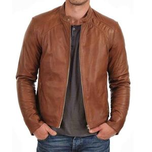 Chaqueta de cuero extragrande para hombre, corte relajado con hombros caídos, forro interior fino y suave, longitud media, estilo relajado. - Product Image 1