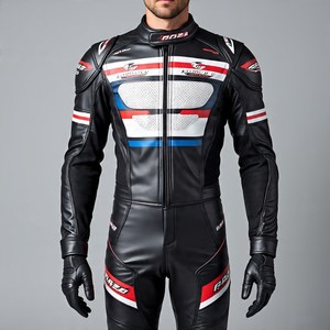 Combinaison en cuir de moto à coupe spécifique pour hommes | Protection du cycliste masculin | Couleurs personnalisées élégantes - Product Image 5