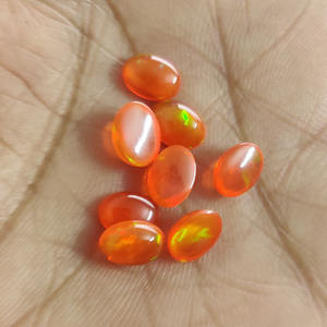 10x8mm Oval <b>Red</b> Color Natural Ethiopian Opal Cabochon 1.85 Cts Iroc Sales Orange Opal Oval Cab Loose Gemstones Opal - Product Image 6