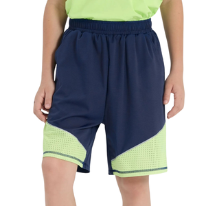 Pantalones Cortos Deportivos de Mezclilla para Niños, Casuales, de Cintura Alta, a Cuadros, Transpirables, Ligeros, de Malla, para Entrenamiento Deportivo - Product Image 2