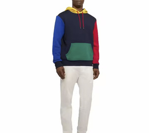 Sweat-shirts à capuche personnalisés imprimés multicolores en polaire pour l'hiver 2025 – Tissu polyester/coton de haute qualité, respirant et écologique - Product Image 3