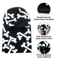 Cagoule à motif crâne noir et blanc, masque intégral pour sports de plein air, moto, coupe-vent, respirant, protection UV