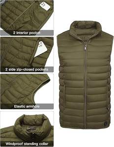 Venta Directa de Fábrica, Chaleco Acolchado Personalizado de Alta Calidad, Transpirable, con Cierre Completo, para Hombre, Ropa de Abrigo Informal de Invierno - Product Image 4