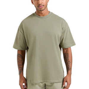 300 GSM Cotton High Street Short Sleeve Oversized <b>Thick</b> Men's <b>T</b>-<b>Shirts</b> Heavyweight Hip Hop Blank Custom Logo <b>T</b>-<b>shirt</b> for men - Product Image 5