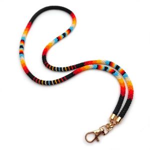 Perles de rocaille 18 pouces lanières de cou perlées pour les femmes en gros lanières de perles de rocaille faites à la main colorées avec daigner personnalisé - Product Image 3