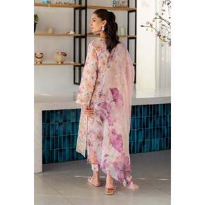 Ensemble chemise en soie brodée printemps/été avec dupatta et pantalon - BIC-039 - Product Image 3