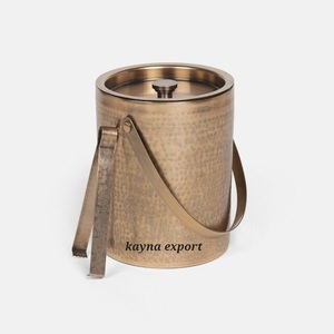 Newly Design Hammered Stainless Steel Metal Gold Color Shiny Finished Parties And Event Decorative <b>Ice</b> <b>bucket</b> - Product Image 3