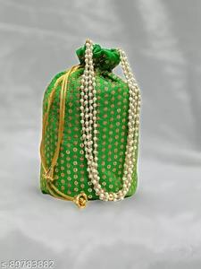 Indian <b>Wedding</b> Favor <b>Handbag</b> Clutch Potli Bag Pouches Women Ladies Girls Return Gift Festival Favors Matka Tote Bag - Product Image 3