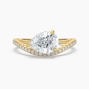 <b>Emerald</b> Cut Diamond Engagement <b>Ring</b> White Gold Pave Setting Classic Women's Fine Jewelry - Product Image 4