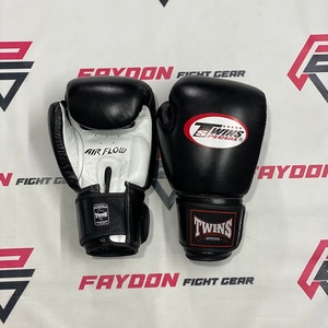 Gants de boxe Muay Thai en cuir de vachette véritable de haute qualité, modèle Twins dernière génération, Air Flow, OEM, pour le kickboxing, les arts martiaux et le MMA. - Product Image 6