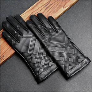 Gants en cuir pour homme avec écran tactile, doublure en laine respirante et écologique, personnalisables pour la mode d'hiver, la conduite et les activités de plein air - Product Image 6