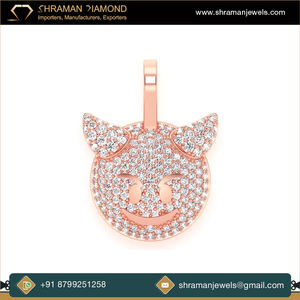 จี้หน้าปีศาจสีทอง14K สุดหรูสไตล์ฮิปฮอปทันสมัยพร้อมเพชรธรรมชาติที่สวยงามเหมาะสำหรับโอกาสพิเศษ - Product Image 5