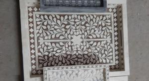 Incrustation d'os écologique faite à la main et plateau de service en nacre plateau de petit-déjeuner pour les occasions alimentaires - Product Image 6