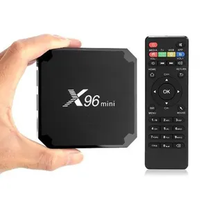 กล่องทีวีขนาดเล็ก X96แอนดรอยด์7.1,กล่องทีวีอัจฉริยะ Amlogic S905L Quad Core 1/2GB + 8/16GB 2.4G WiFi 64 Bit Media Player กล่องตั้งค่าด้านบน